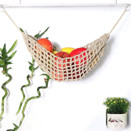 Under Desk Hanging Fruit Basket Kitchen Storage Net Home Organizer for Fruits