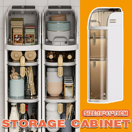 18cm Narrow Storage Cabinet Drawer Multi Layer Shelf for Seam Storage Organizer