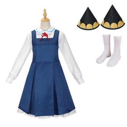 Anime SPY×FAMILY Anya Forger Girls Long Sleeve Dress Wig Outfits Cosplay Costume - Aimall