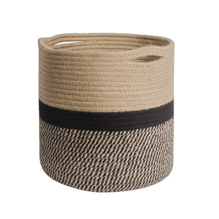 Woven Round Laundry Basket Dirty Clothes Storage Basket for Home Organization