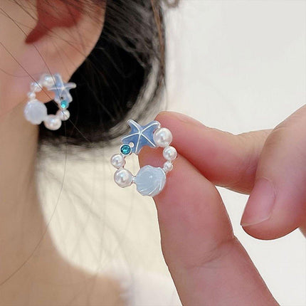 Star Shaped Earrings Women Elegant Temperament Stylish Fashion Jewelry Accessory