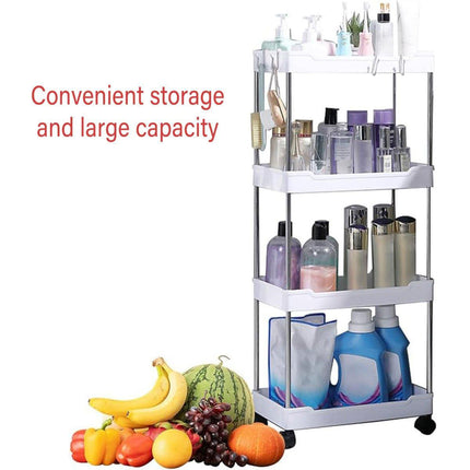 Multi Layer Rolling Storage Cart Kitchen Bathroom Organizer Shelf with Wheels