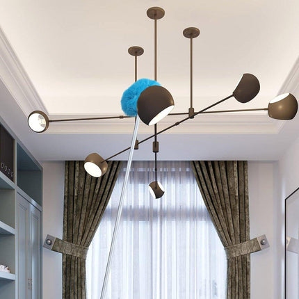 Extendable and Assembled Ceiling Duster Round Brush Dust Sweeper Cleaning Tool