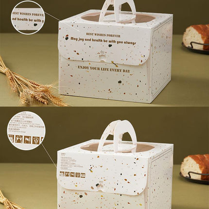 20x Portable Cake Box Cake Container Clear for Birthday Cupcakes Cookies - Aimall