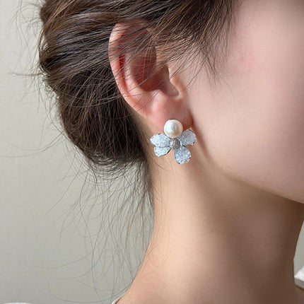 Luxury Crystal Butterfly Bow Earrings Elegant Dangle Fashion Jewelry Women