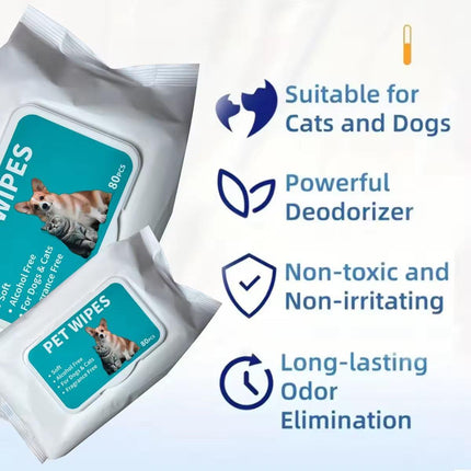 Pet Ear Cleaning Wipes Dogs Cats Gentle Ear Care Wipes Healthy Ears