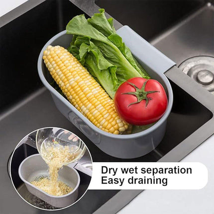 4PCS Multifunctional Sink Drain Basket Hangable Storage Organizer Kitchen Gadget
