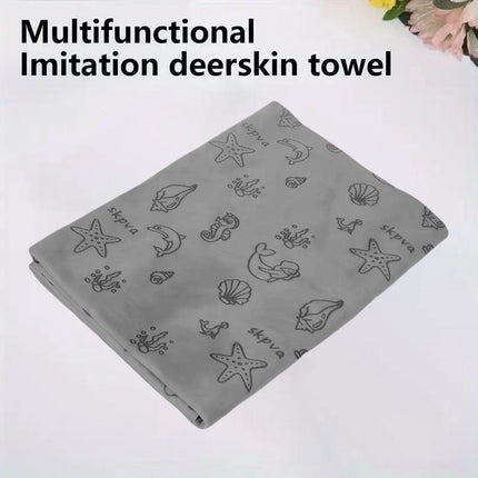2PCS Quick Dry Absorbent Dog Bath Towels Soft Printed Cat Towel Set Pets