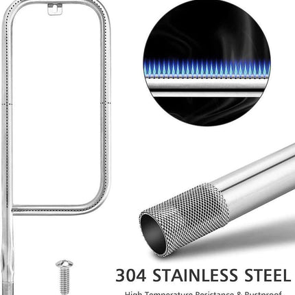 For Weber Q200 Q220 Q2000 Q2200 Stainless Steel Grill Burner Tube With Screw