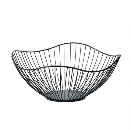 Large Iron Fruit Storage Basket Home Decor Snack Candy Plate Living Room Basket