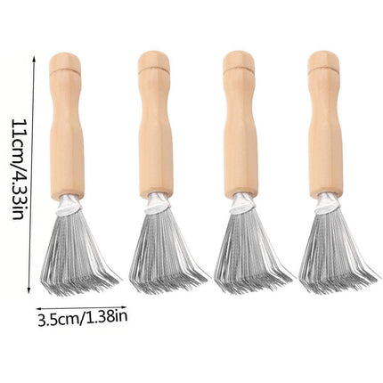4PCS Hair Comb Cleaning Brush Set Wooden Airbag Comb Cleaner Claw Brush Tool