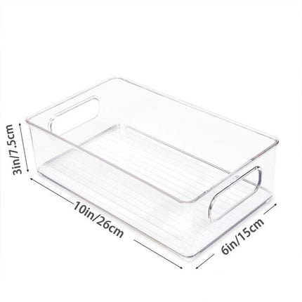6pcs Transparent Fridge Organizer Storage Box for Kitchen and Food Organization