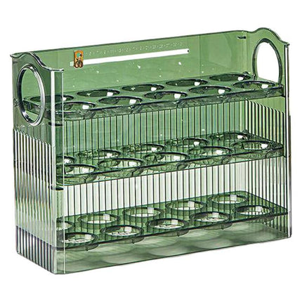 Three-Layer Plastic Egg Carton Storage Box for Organising Fridge and Kitchen