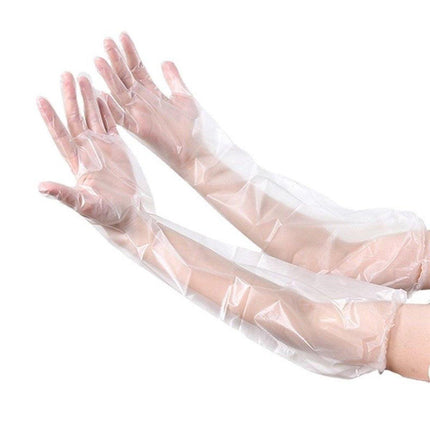 50pcs Waterproof Extended Arm Gloves Household Cleaning Gloves for Kitchen Use
