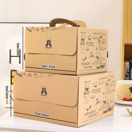 6/8 Inch Birthday Cake Boxs Set Ideal for Cake Transport and Presentation