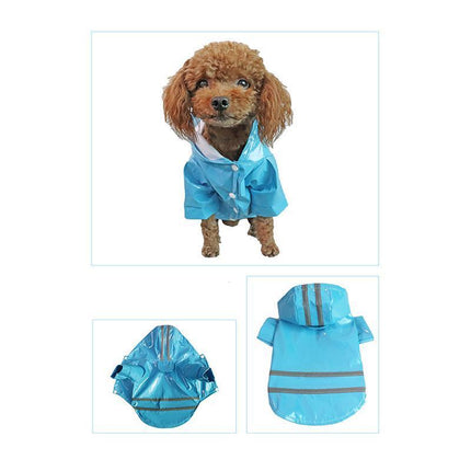 L Size Outdoor Hoodies Jacket Waterproof Pet Dog Clothes Puppy Raincoat Rain Coat - Aimall