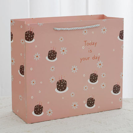 25PCS Cartoon Gift Bags 20x20x8cm Party Favour Paper Tote Bags for Birthday Events