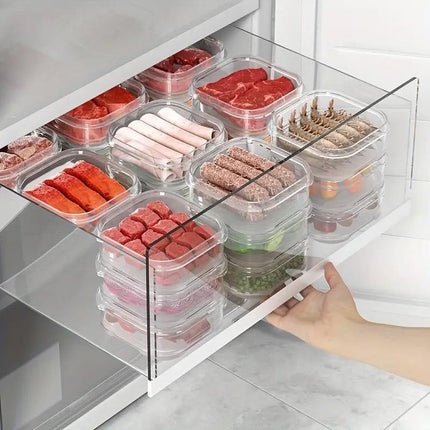 10pcs 350ml Food Organizer Vegetable Fridge Storage Box Food Dispenser Set