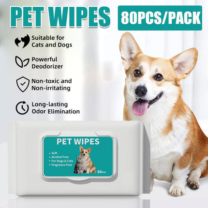 Pet Ear Cleaning Wipes Dogs Cats Gentle Ear Care Wipes Healthy Ears