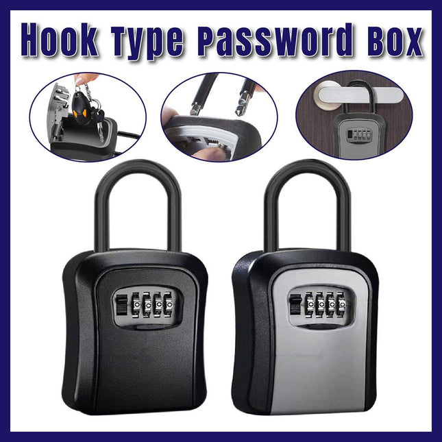 Combination Lock with Hook Heavy Duty Secure Lock for Storage Cabinets and Doors