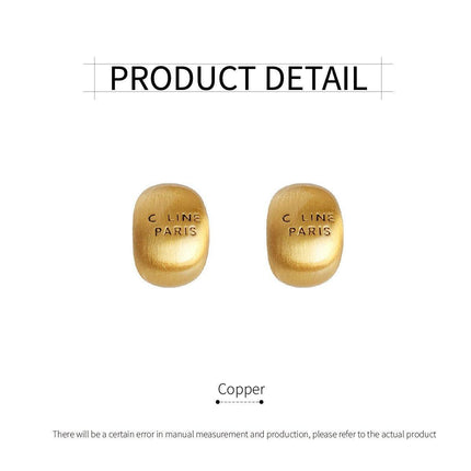 Temperament Matte Brushed Texture Simple Stud Earrings Fashion Jewelry for Women