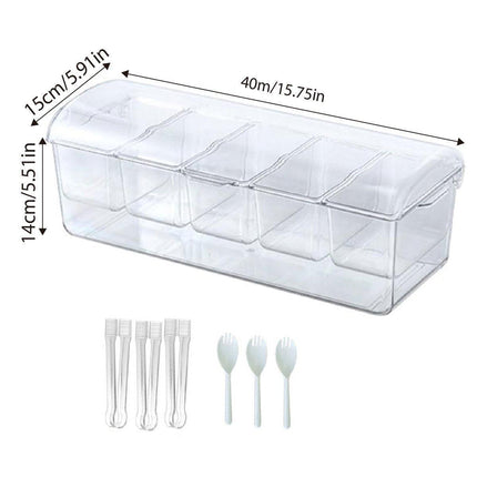 Outdoor Picnic Ice Box Split Salad Plate Fresh-keeping Food Storage Container