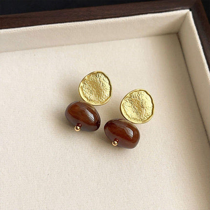Vintage Style Curry Earrings For Women Elegant Premium Look Fashion Jewelry