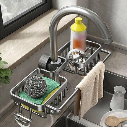 Multifunctional Faucet Shelf Kitchen Storage Sink Draining Basket Household Rack