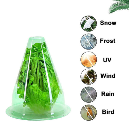 12PCS Clear Garden Plant Protector Bell Covers Round for Frost Birds Weather