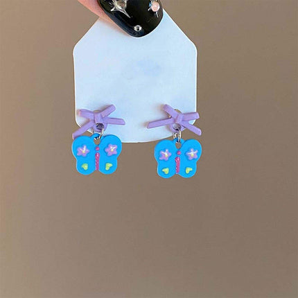 Butterfly Star Bow Stud Earrings Set for Women Fashion Jewelry Accessories