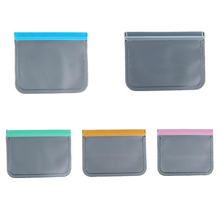 10pcs Reusable Frosted Food Storage Bags Ziplock Transparent Fresh Keeping