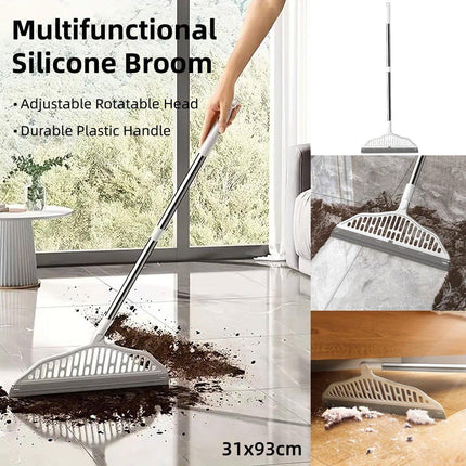 Wet and Dry Floor Scraper Dust Sweeper Non-Hair Stick Bathroom Cleaning Tool