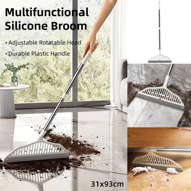Wet and Dry Floor Scraper Dust Sweeper Non-Hair Stick Bathroom Cleaning Tool