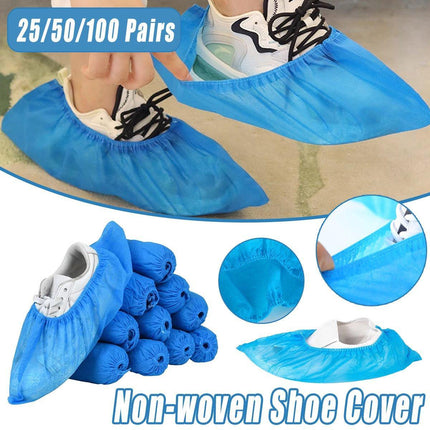 Disposable Non-woven Shoe Covers Anti Slip Boot Cleaning Overshoes 25-100 Pairs