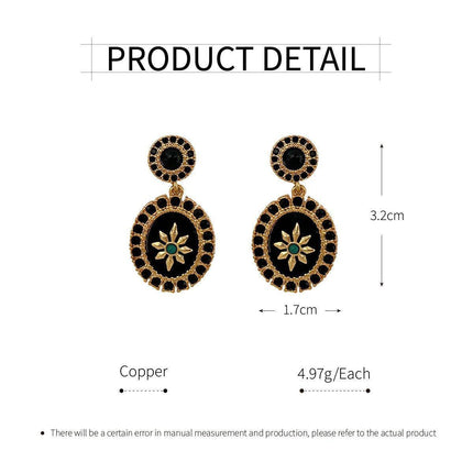 Black Star Earrings Women High-End Fashion Exquisite Jewelry Elegant Accessories