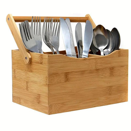 Portable Bamboo Storage Box Fruit Basket Organizer Multi Purpose Storage Basket