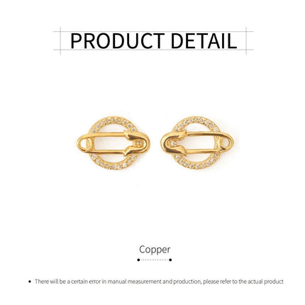 Planet Stud Earrings Paperclip Round Pinback Earrings Women Fashion Jewelry