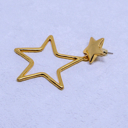 Vintage Openwork Star Earrings Elegant Fashion Jewelry for Women Chic Gift Ideas
