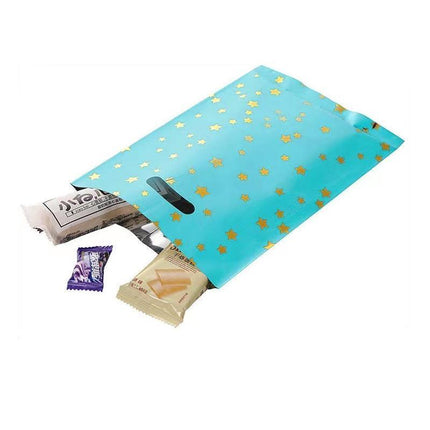 100PCS Kids Favors Aluminum Film Bag Small Five-pointed Star Candy Package Party - Aimall