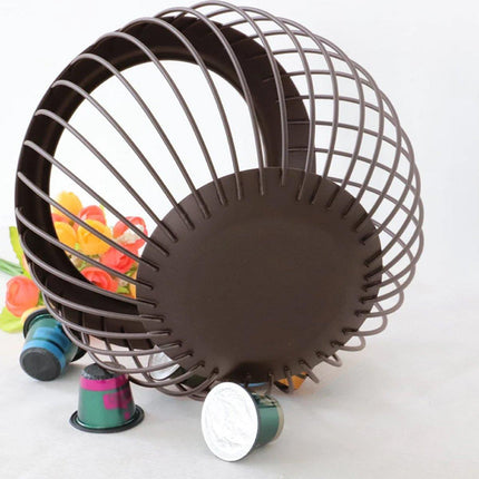 Creative Iron Melon Fruit Basket Capsule Holder Coffee Rack Dried Fruit Storage