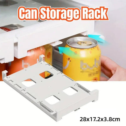 Refrigerator Hanging Drink Organizer Can Holder for Space Saving Kitchen Storage
