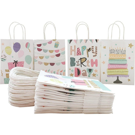 30X Premium Kraft Paper Tote Bag Durable Stylish High Capacity Birthday Gift Handbag