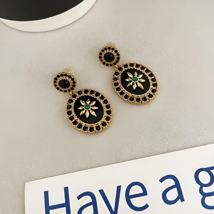 Black Star Earrings Women High-End Fashion Exquisite Jewelry Elegant Accessories