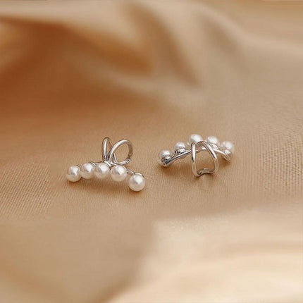 Pearl Ear Bone Clip Earrings No Piercing Needed Elegant Jewelry for Women Girls