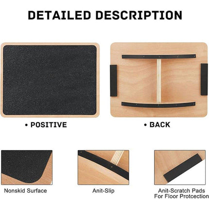 Professional Balance Board Wooden Fitness Wobble Yoga Board Pilate Fitness Train