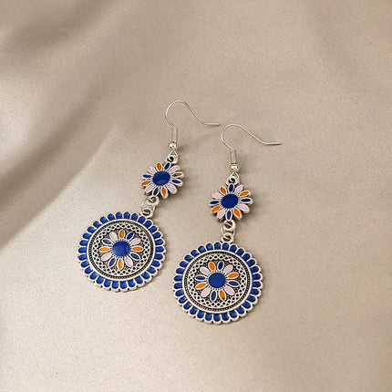 Bohemian Sculpted Dreamcatcher Earrings Unique Jewelry for Women Ethnic Style