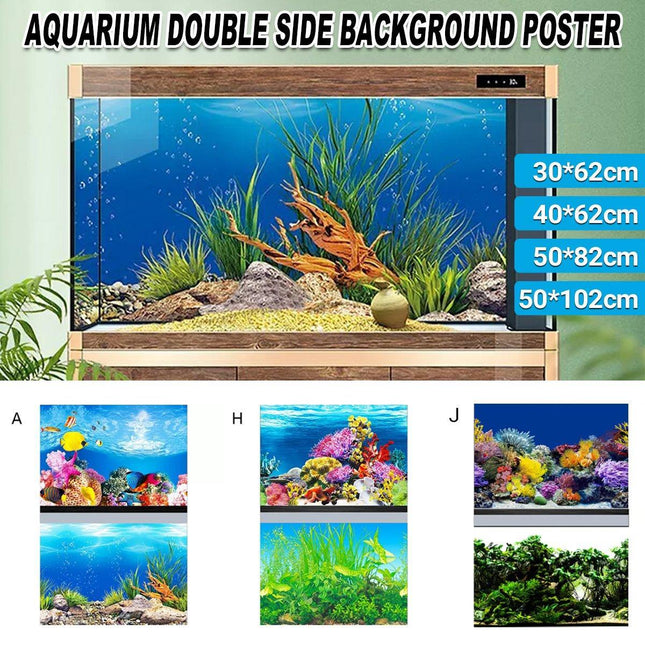 Aquarium Background Fish Tank Wallpaper Double Sided Decoration Sticker Paper