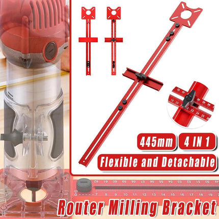 4IN1 Router Milling Bracket Tool for Positioning Round Holes Multifunctional