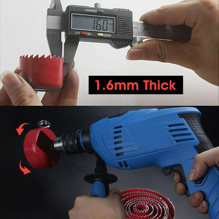 18X Hole Saw Drill Bit Kit Set Holesaw Wood Sheet Metal Timber Woodworking Tool - Aimall