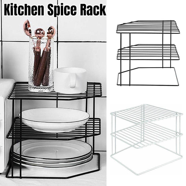Iron Kitchen Seasoning Rack Kitchenware Storage Shelf Desktop Organizer Home